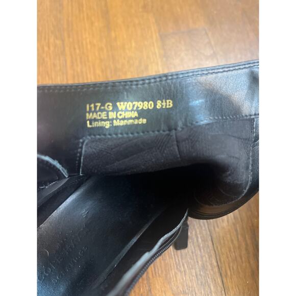 Cole Haan Etta II Black Leather Ankle Bootie with Buckle Strap Size 8.5 - Picture 7 of 8